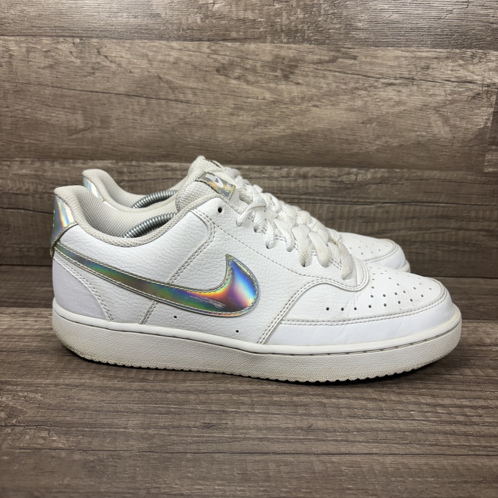 Nike Court Vision White Silver Womens US Size 9 EUR 40.5 CW5596-100 Sneakers